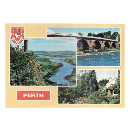 multiview, PERTH, SCOTLAND unused vintage postcard by Dennis.. =