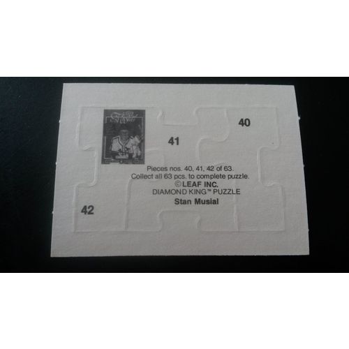 1988 Donruss Puzzle Card # 40, 41, 42 Mint (9) Stan Musial St Louis Cardinals