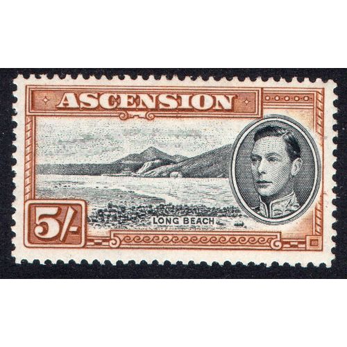 Ascension Sg46a 5s black & yellow brown perf 13 fresh mint never hinged