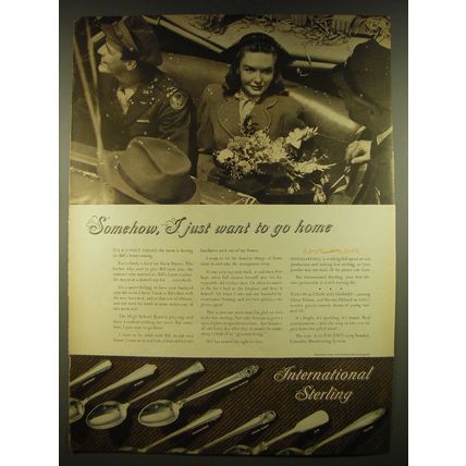 1944 International Sterling Advertisement - courtship, minuet, serenity