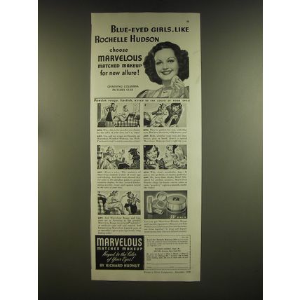 1939 Richard Hudnut Marvelous Matched Makeup Advertisement - Rochelle Hudson
