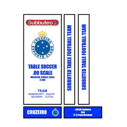 Tabletop Football Subbuteo Box Label Cruzeiro (BRA) 2019 away