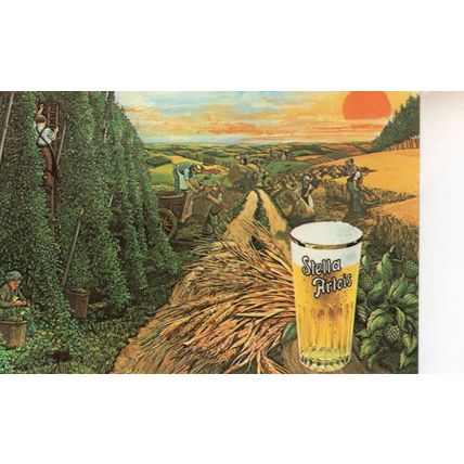 Stella Artois 1970s Advertising French Farm Farming Advert Postcard