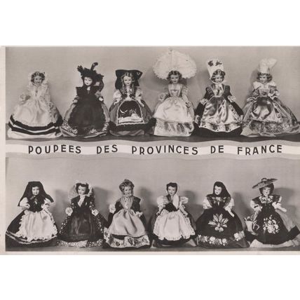 Poupees Des Provinces De France Toy Dolls RPC Postcard