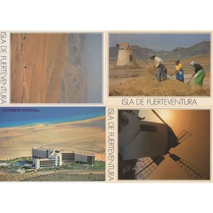 Fuerteventura Hotel Los Gorriones Spanish Farming Windmill 4x Postcard s