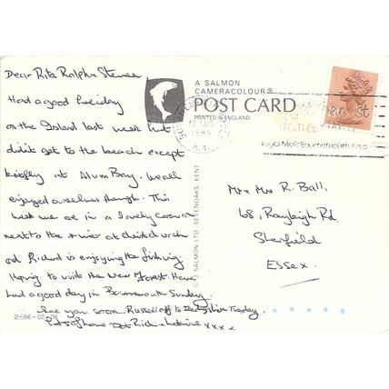 Christchurch Multiview Postcard posted 1985 crease
