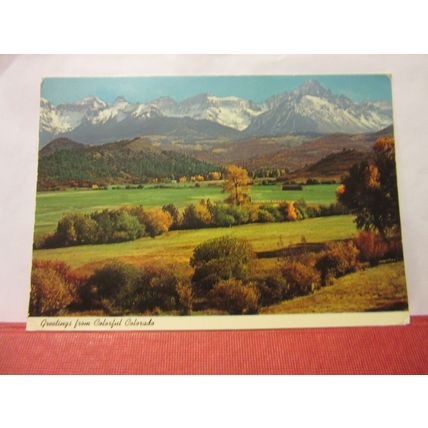 ROCKY MOUNTAINS in colorful COLORADO. USA . used postcard 1982 pm /