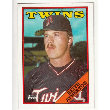 1988 Topps baseball card 451 Keith Atherton