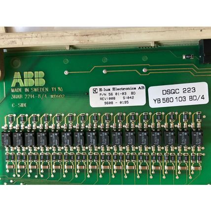 ABB DSQC 223,YB 560 103 BD/4, 3HAB 2214-8/4 56 01-03 BD CIRCUIT BOARD,DC