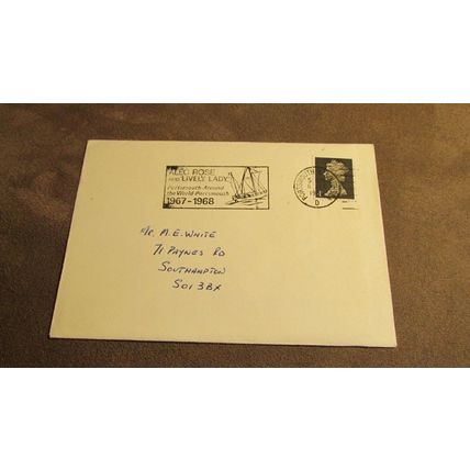 1968 Event Cover - Portsmouth Around the World -Alec Rose - Sailing