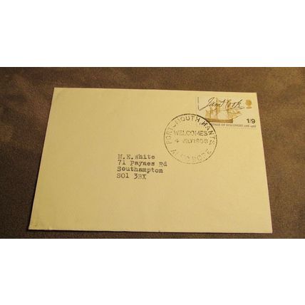 1968 Event Cover - Portsmouth welcomes Alec Rose - Sailing