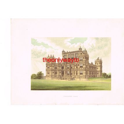 WOLLATON HALL, Nr NOTTINGHAM, NOTTS (LORD MIDDLETON), Book Illustration, c1880