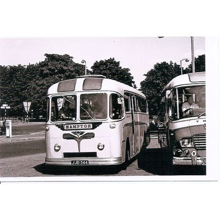 Black & White Photo of Hampton Coaches of Hampton - JJD 544 ex. Essex County