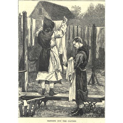 MONASTIC LIFE IN ENGLAND 1872 VICTORIAN ENGRAVINGS #3
