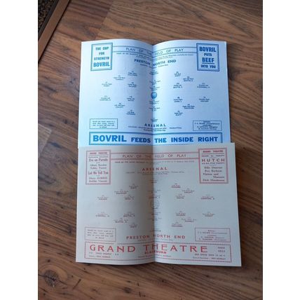 1941 Football League War Cup Final AND Replay - Arsenal v Preston. Reproductions