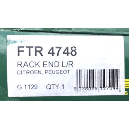 Inner Rack Tie Rod End for PEUGEOT 406 & Xantia details in ad FirstLine FTR4748