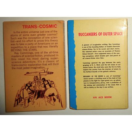 Ray Cummings: Beyond the Stars & Brigands of the Moon - 2 vintage paperback 1sts