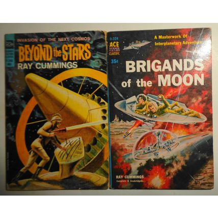 Ray Cummings: Beyond the Stars & Brigands of the Moon - 2 vintage paperback 1sts