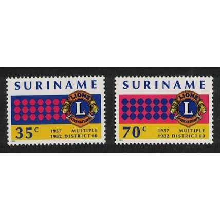 Suriname Lions Club 2v 1982 MNH SG#1077-1078