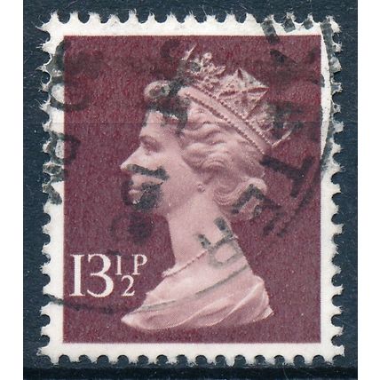 GB SG X945, 13 1/2p purple-brown Machin, VF used stamp