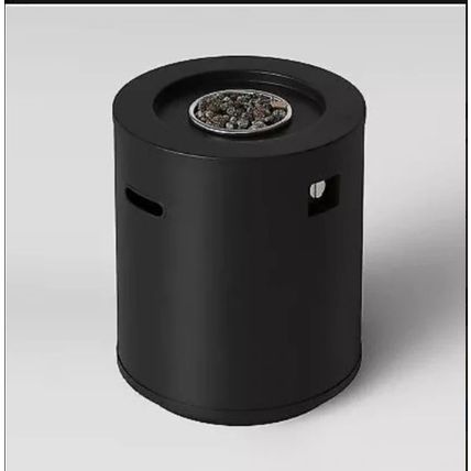 Round Metal Fire Column - Black - By Threshold