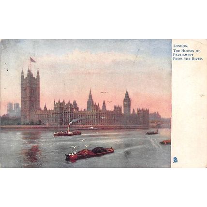 London. The House of Parliament : Tuck Oilette 770 pu 1904
