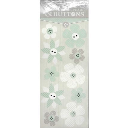 Mother Of Pearl & Buttons Stamp Set. App 10x20cm. Stamping Cardmaking Crafts