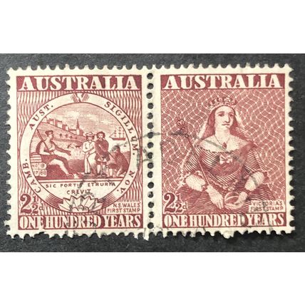 AUSTRALIA 1950 SG 0239/40 USED PAIR #2