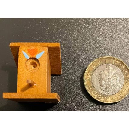 Wooden Birdbox for a Dollshouse Garden