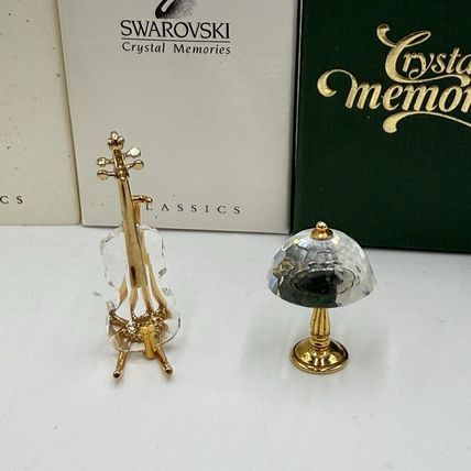 Swarovski Crystal Memories Classics Violin & Lamp Figurines Mini Austria