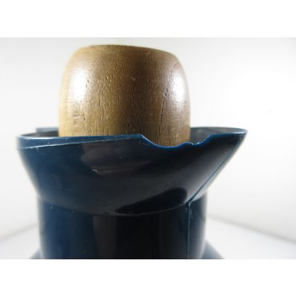 Vintage MCM G. Rosendahl Sweden Keeper Carafe Thermos Pitcher Blue Wooden Handle