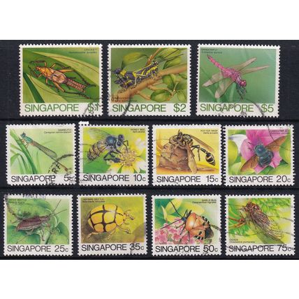 Singapore 1985 SG 491-501 Used - Fauna/Insects (E-270 (4))