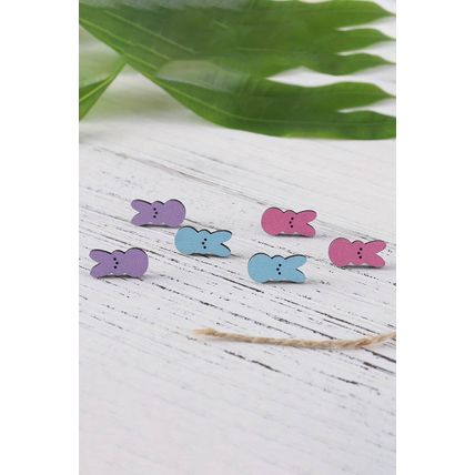 Easter Bunny Doll Wooden Earrings