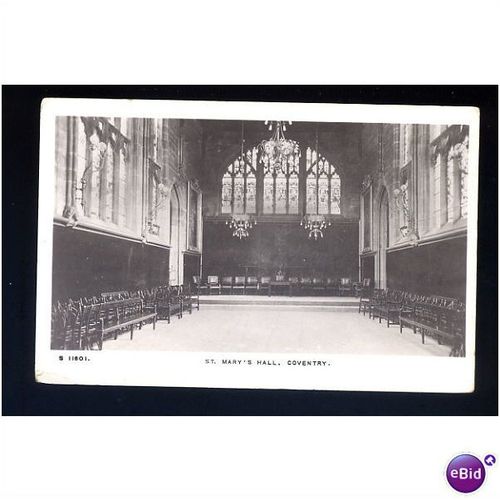 Warwickshire COVENTRY St Mary's Hall Postcard by Kingsway (S.11601)