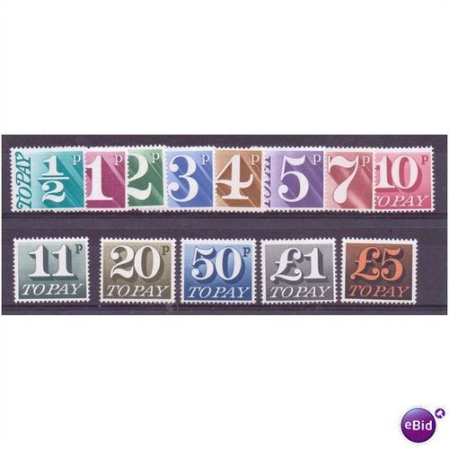 gb postage dues sgd77 d89 cv£40 mnh set