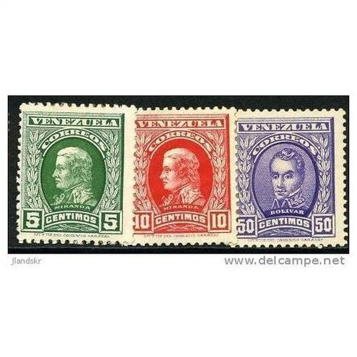 1911/1913 3 different values (type I) - #2 MH (*)/MNH (**)