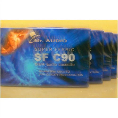 mr audio sf c90 Blank audio tape cassettes new and sealed x4