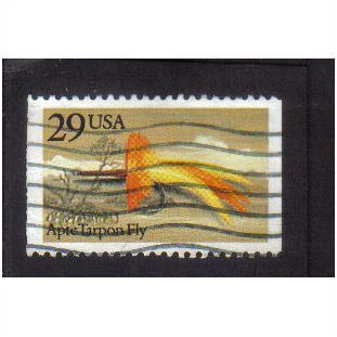 1991 USA fishing flies 29c f/u sga2582