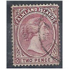 Falkland Islands 1895 SG25 2d Purple Fine Used. .