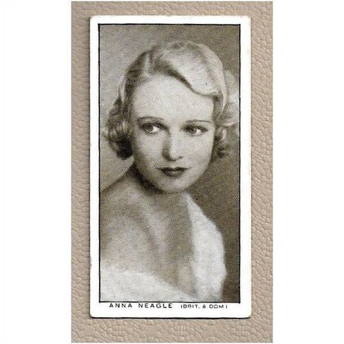 1934 CHURCHMAN British Film Stars Tobacco card 22 Anna Neagle