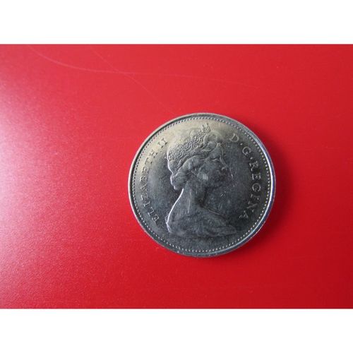 1976 QUEEN ELIZABETH II CANADA TWENTY FIVE CENTS FREE POST. H