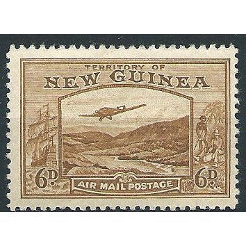 New Guinea 1939 SG219 6d Bistre-Brown Fine Mounted Mint ... .