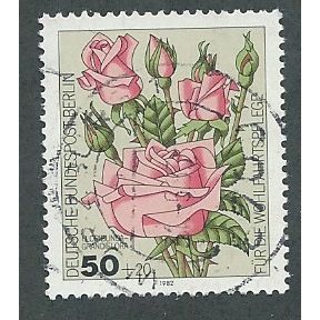 BERLIN -1982 50pf +20 'HUMANITARIAN - ROSES' FINE USED (EBID44-856)
