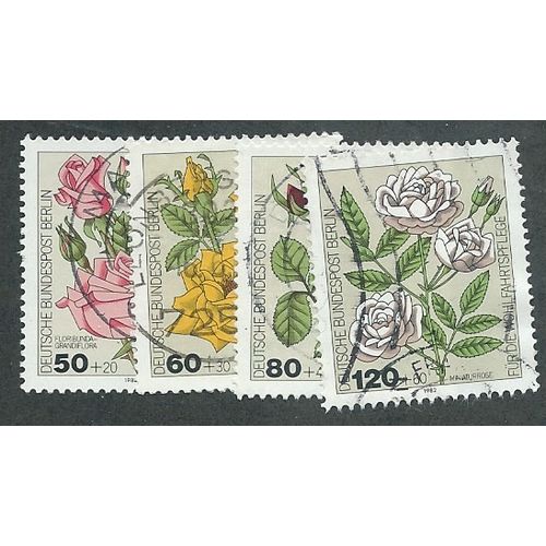BERLIN -1982 SET 'HUMANITARIAN - ROSES' (4v) FINE USED (EBID44-867)