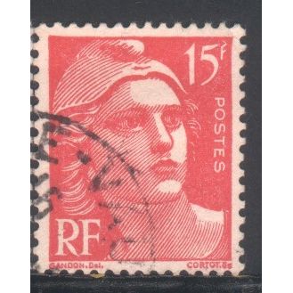 France Stamps 1945 - SG 1007c - 15f red "Marianne" - used 2