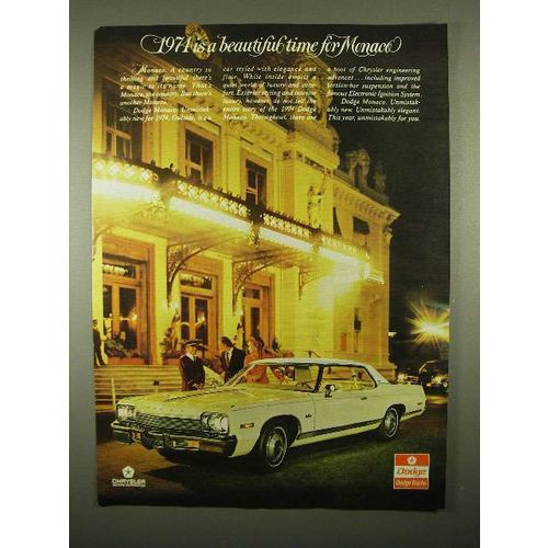 1974 Dodge Monaco Car Ad - Beautiful Time