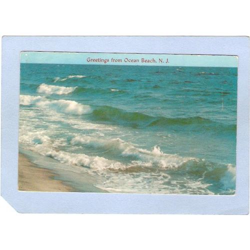 New Jersey Ocean Beach Greetings From Ocean Beach NJ~1905