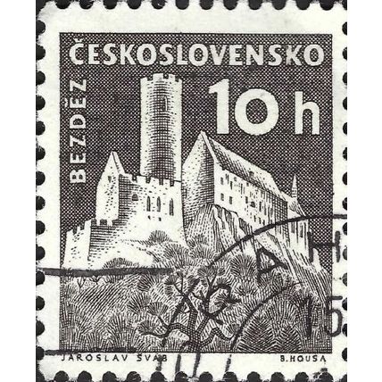 CZECHOSLOVAKIA, Bezdez castle, black 1960, 10h