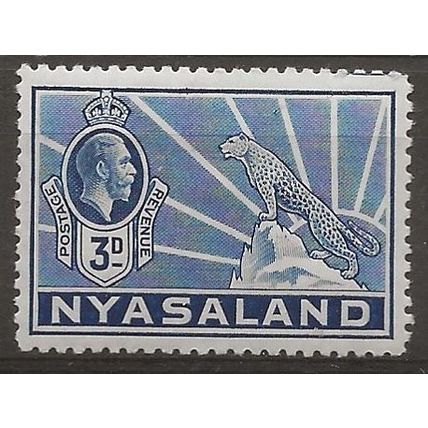 Nyasaland (BCA) 1934 SG118 3d Blue Mounted Mint . .. .