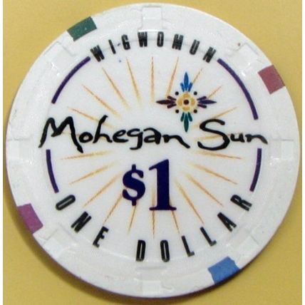 Mohegan Sun. $1 Casino Chip. Uncasville, CT. Z94.